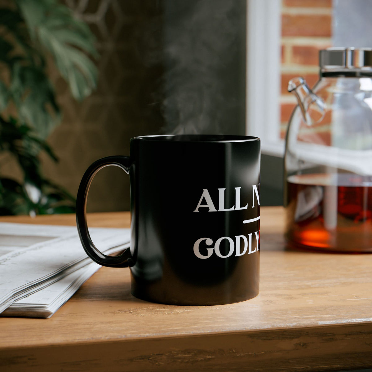 All Natural Godly Woman Black Mug (11oz, 15oz)