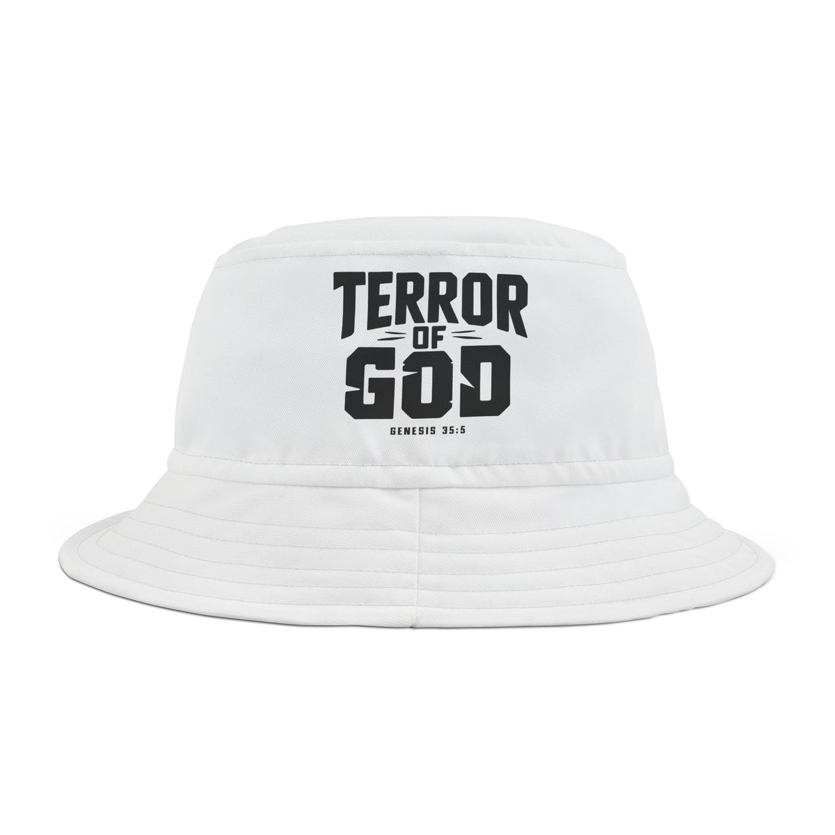 Terror Of God Genesis 33:5 Unisex Bucket Hat, black Design