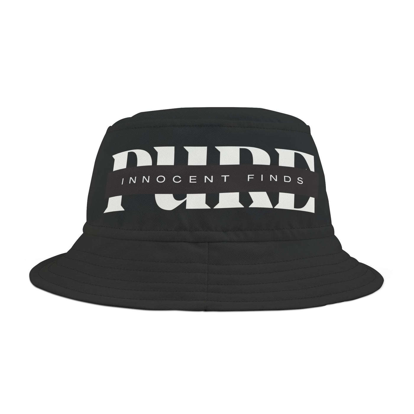 Pure Innocent Finds Unisex Bucket Hat, White Design