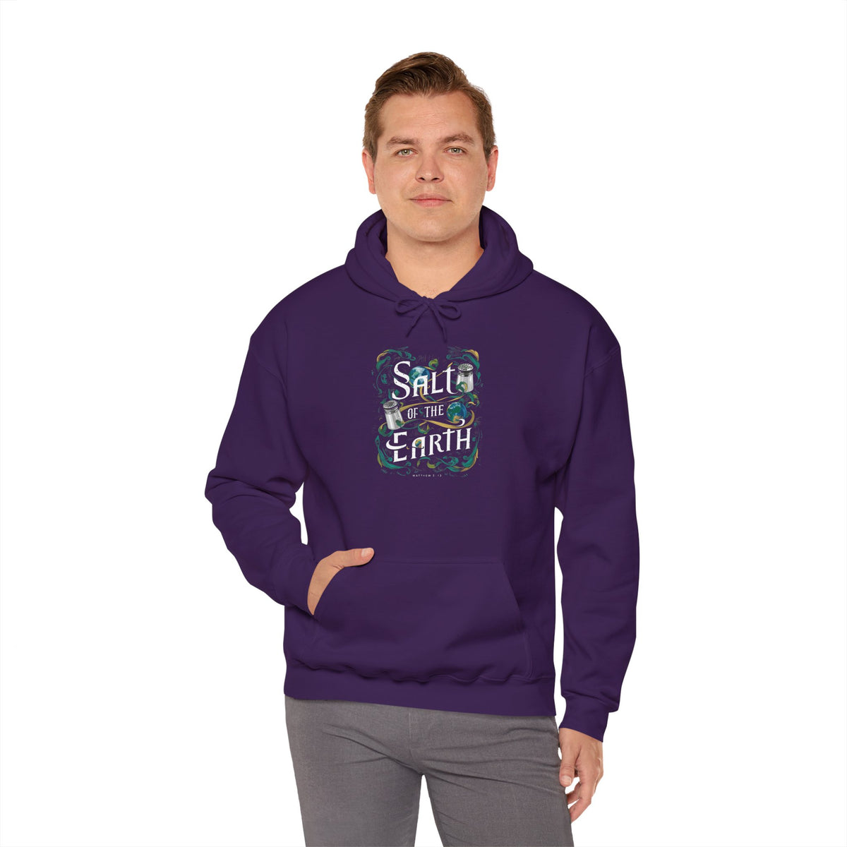 Salt Of The Earth Matthew 5:13 Unisex Heavy Blend™ Hooded Sweatshirt, Abstract design