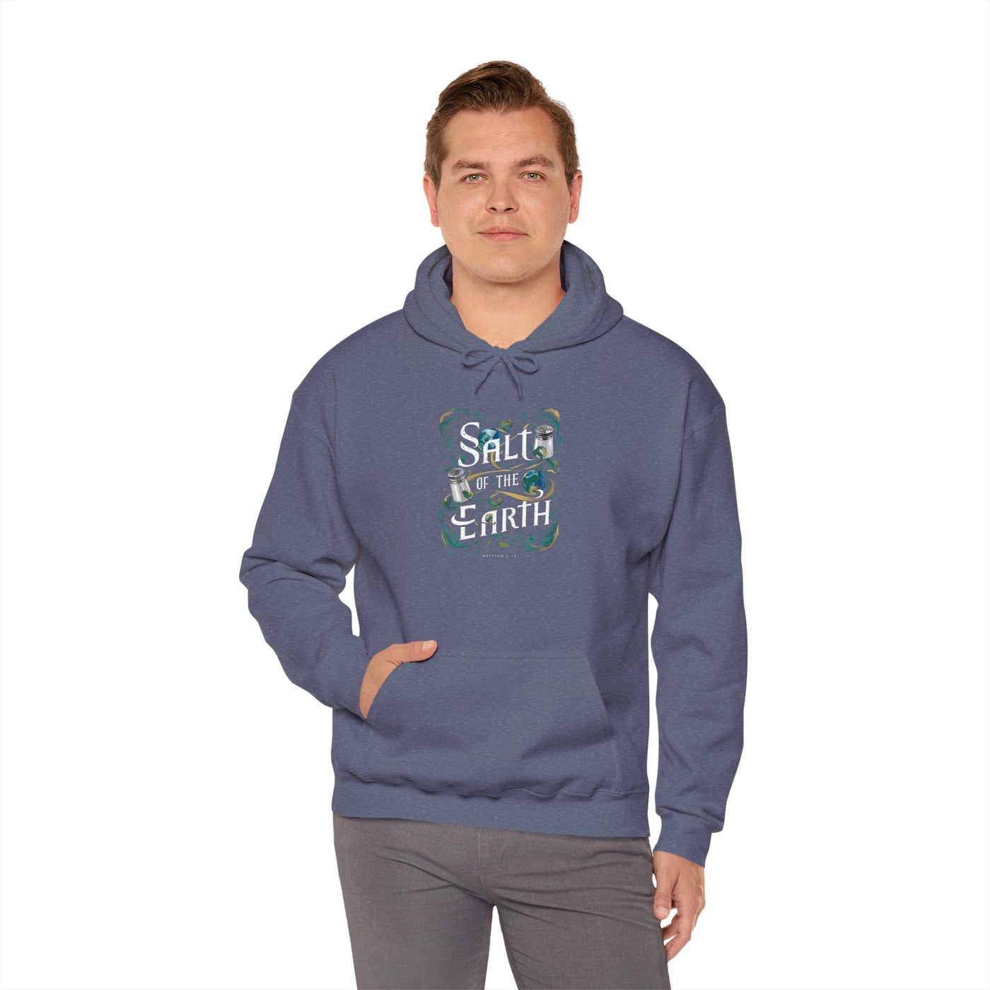 Salt Of The Earth Matthew 5:13 Unisex Heavy Blend™ Hooded Sweatshirt, Abstract design