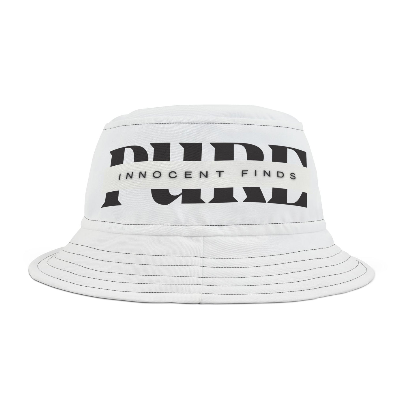 Pure Innocent Finds Unisex Bucket Hat, Black Design