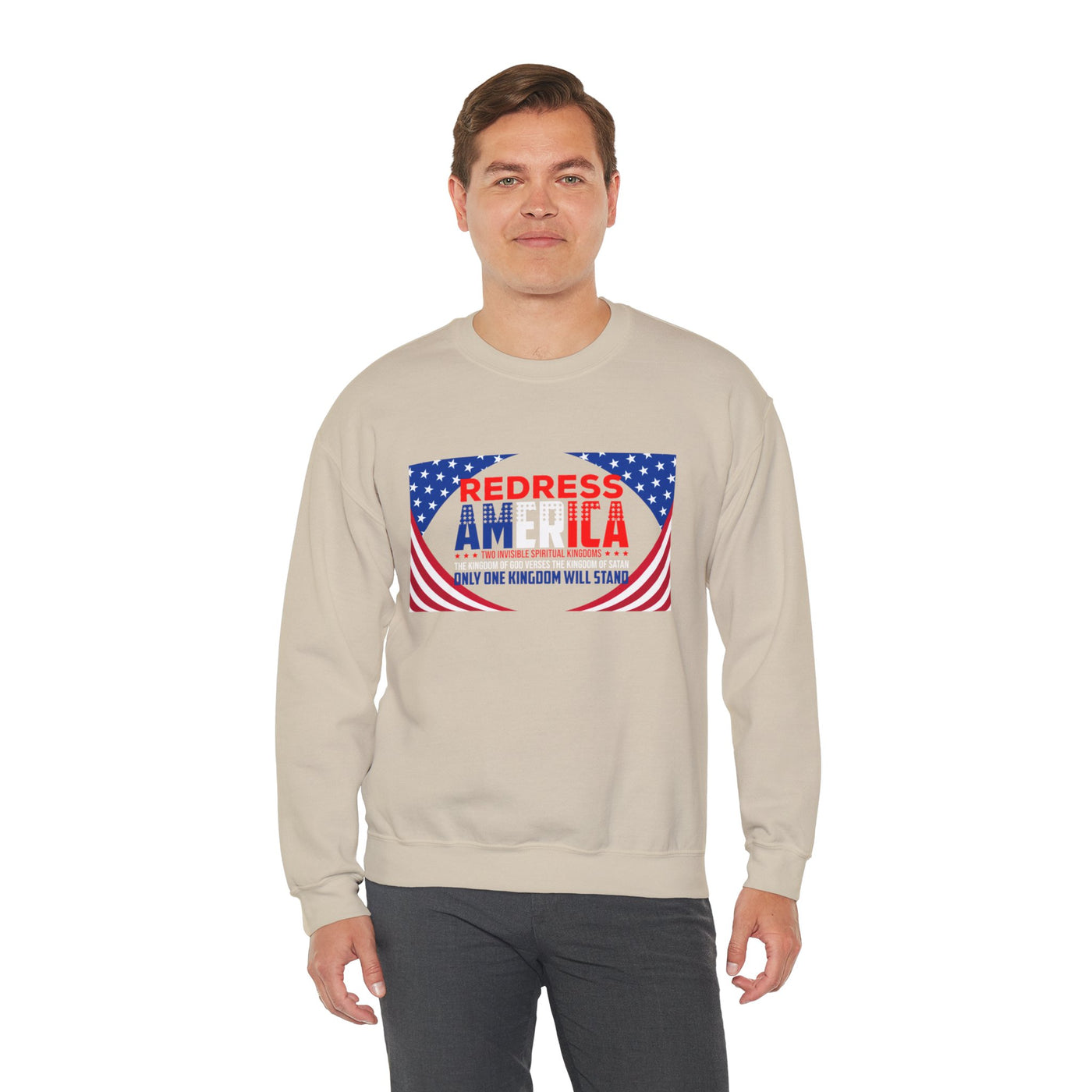 Redress America Unisex Heavy Blend™ Crewneck Sweatshirt, American Stars