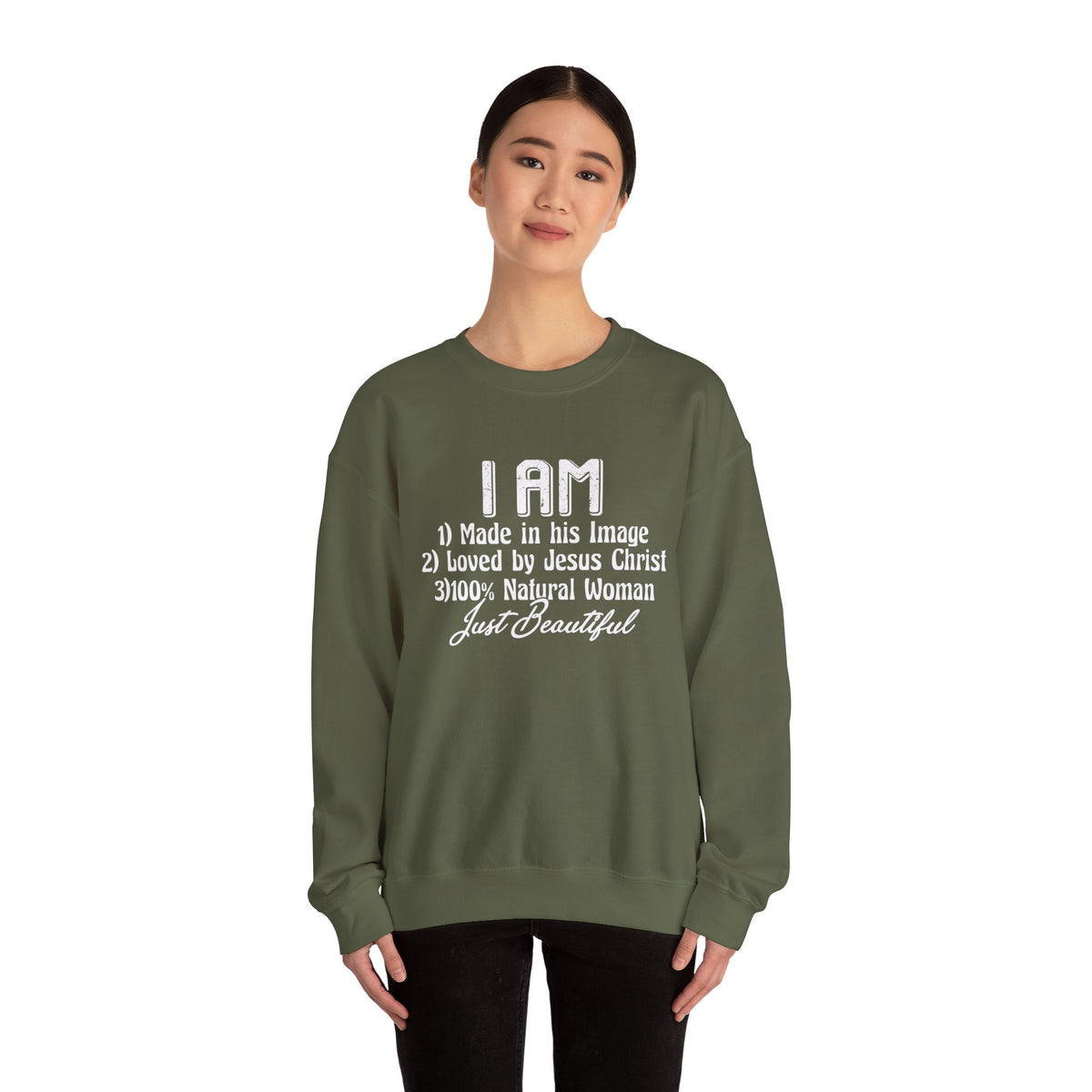 I Am Just Beautiful Women Heavy Blend™ Crewneck Sweatshirt