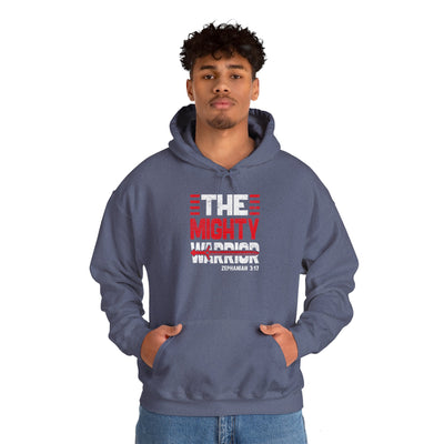 The Mighty Warrior Zephaniah 3:17 Unisex Heavy Blend™ Hooded Sweatshirt