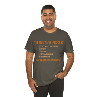Five Alive Process Text Based Unisex Jersey Short Sleeve Tee