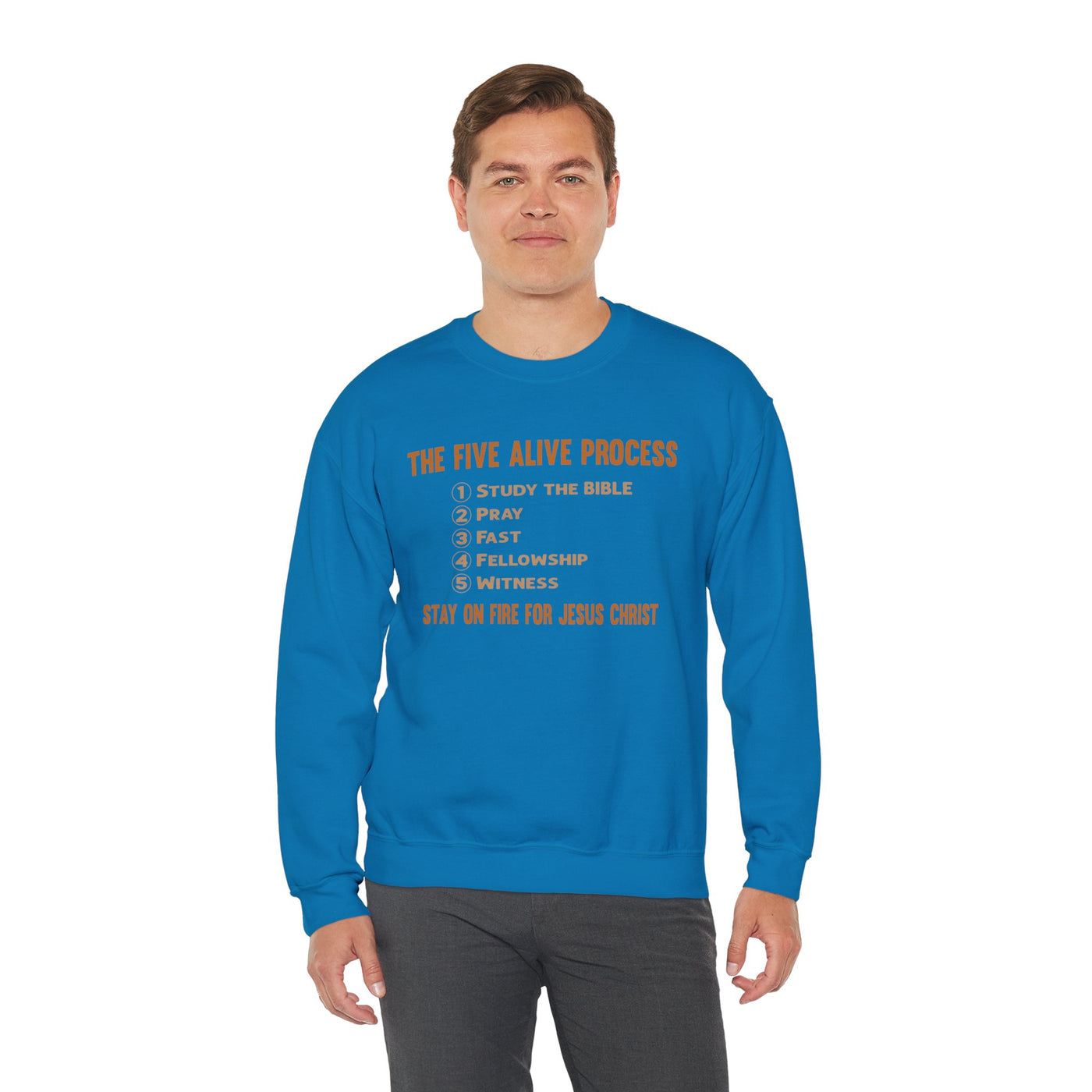 The Five Alive Process Text Based Unisex Heavy Blend™ Crewneck Sweatshirt,