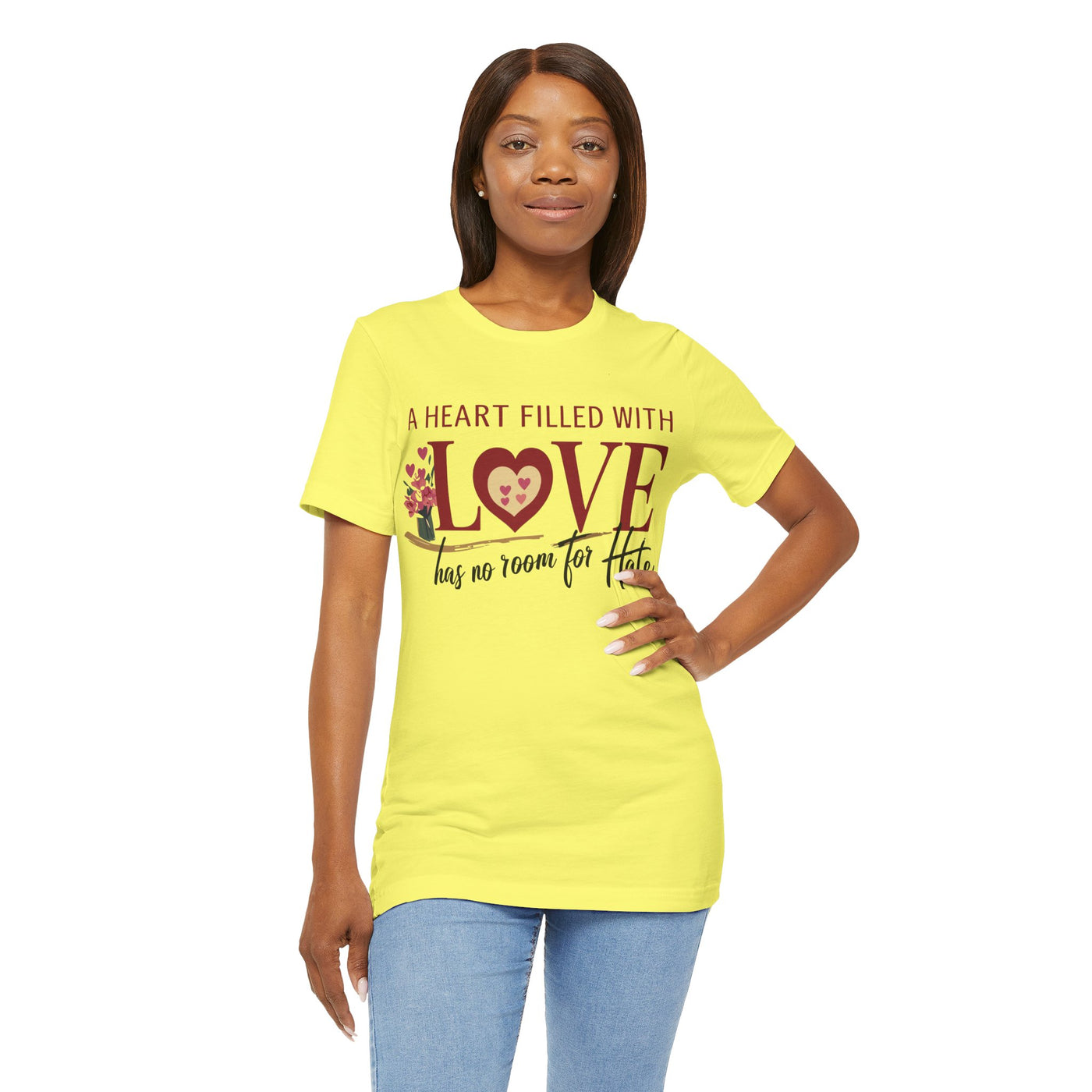 A Heart Filled With Love Unisex Jersey Short Sleeve Tee