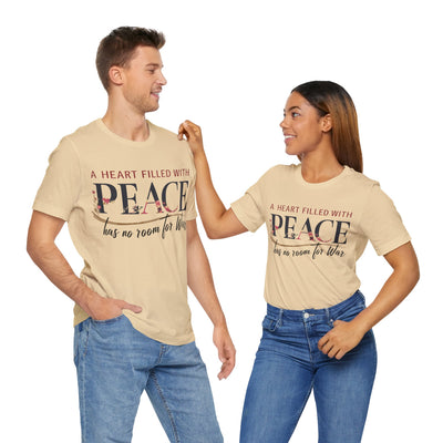 A Heart Filled With Peace Unisex Jersey Short Sleeve Tee