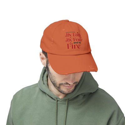 By Faith By Force And By Fire Unisex Distressed Cap, Mixed Design
