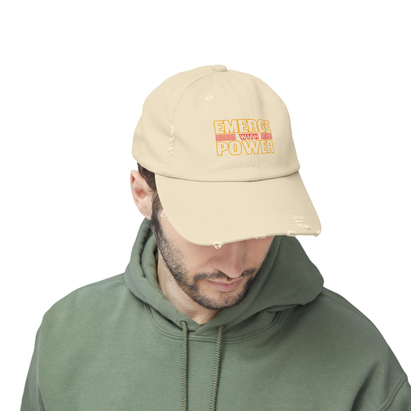 Emerge With Power Unisex Distressed Cap