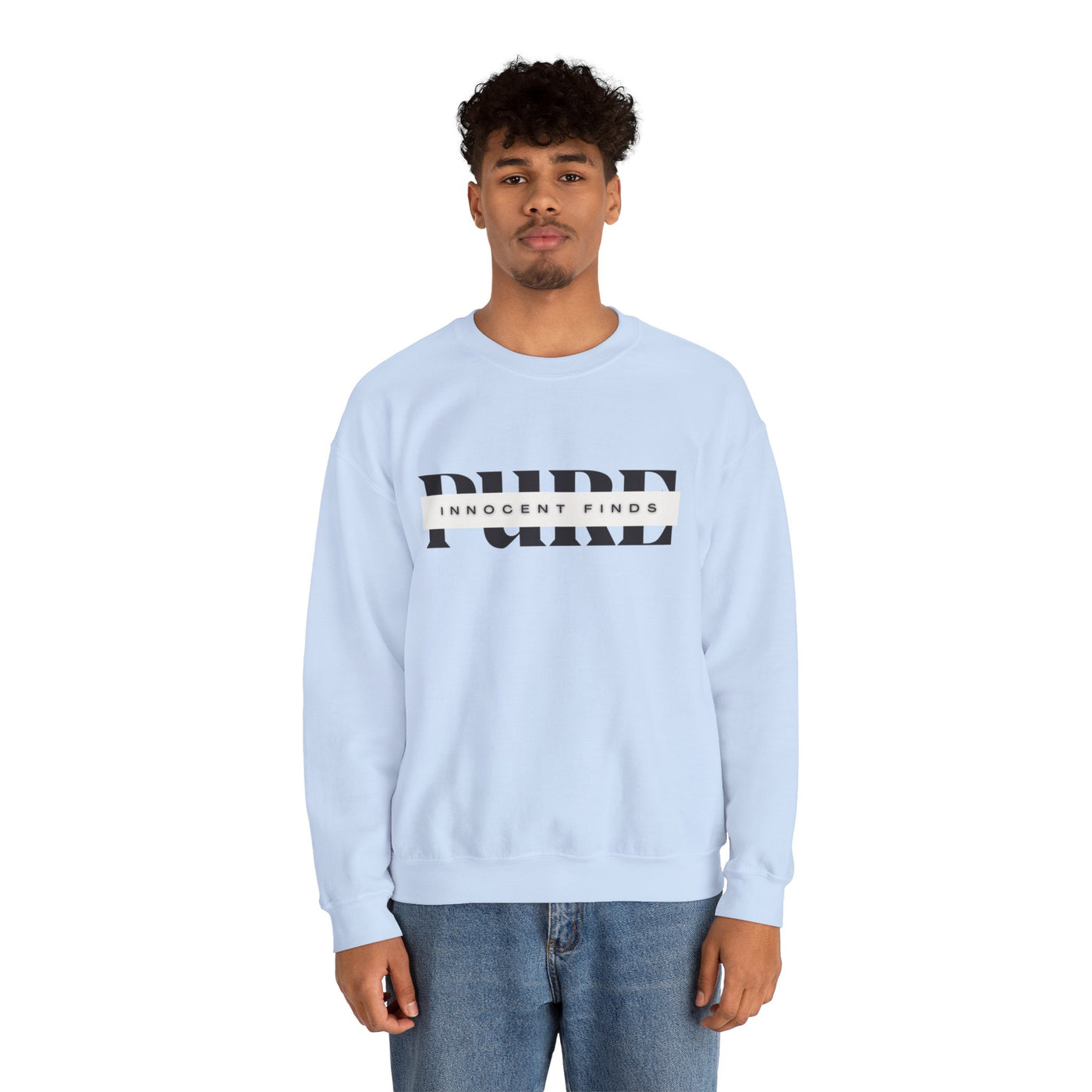 Pure Innocent Finds Unisex Heavy Blend™ Crewneck Sweatshirt, Black