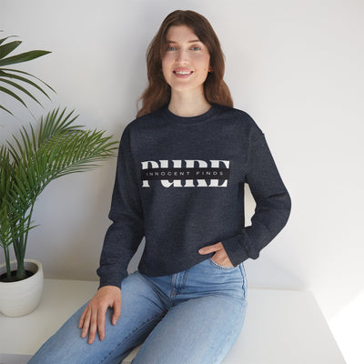 Pure Innocent Finds Unisex Heavy Blend™ Crewneck Sweatshirt, White