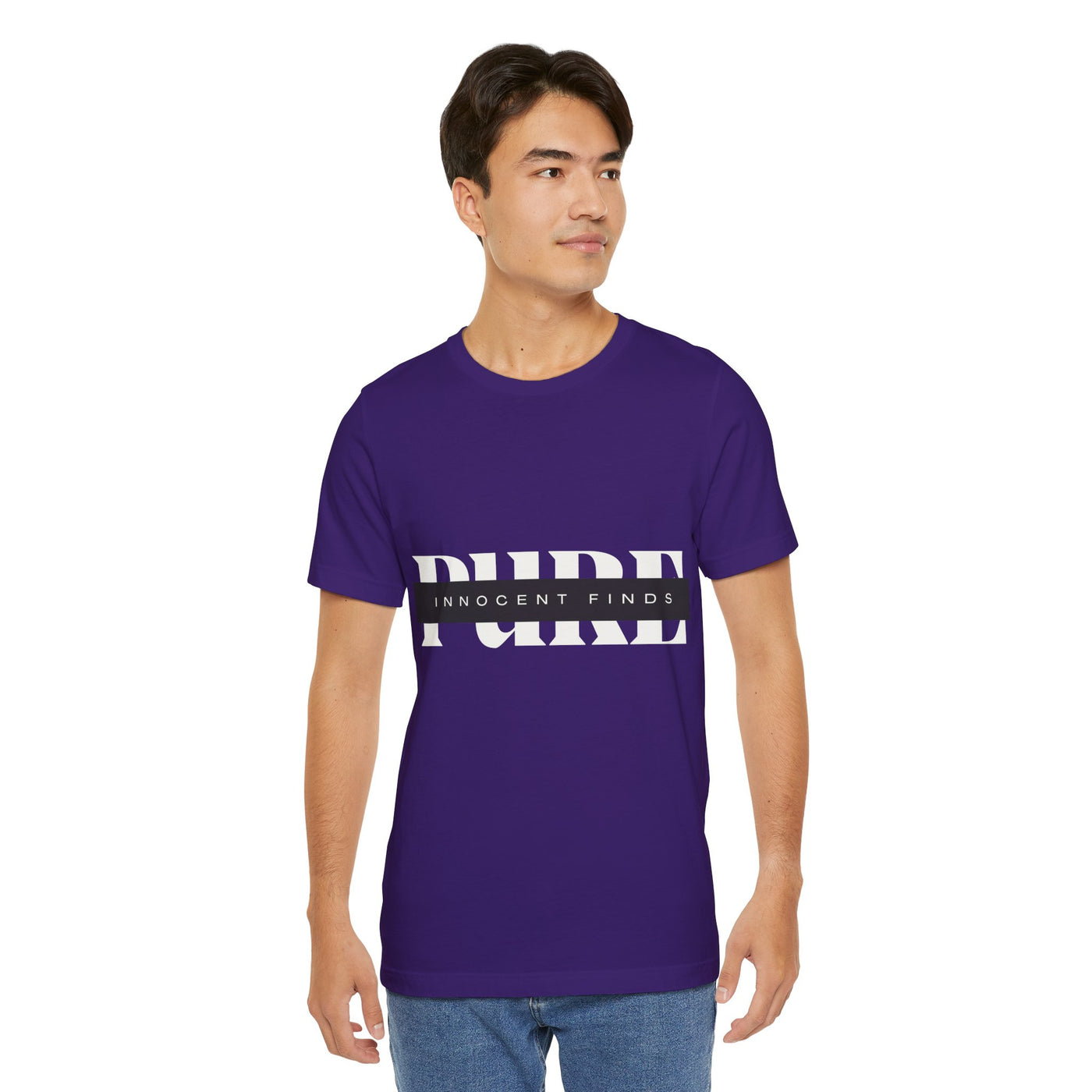 Pure Innocent Finds Unisex Jersey Short Sleeve Tee, White Design