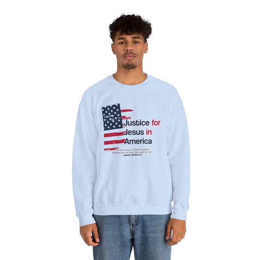 Justice For Jesus In America Unisex Heavy Blend™ Crewneck Sweatshirt