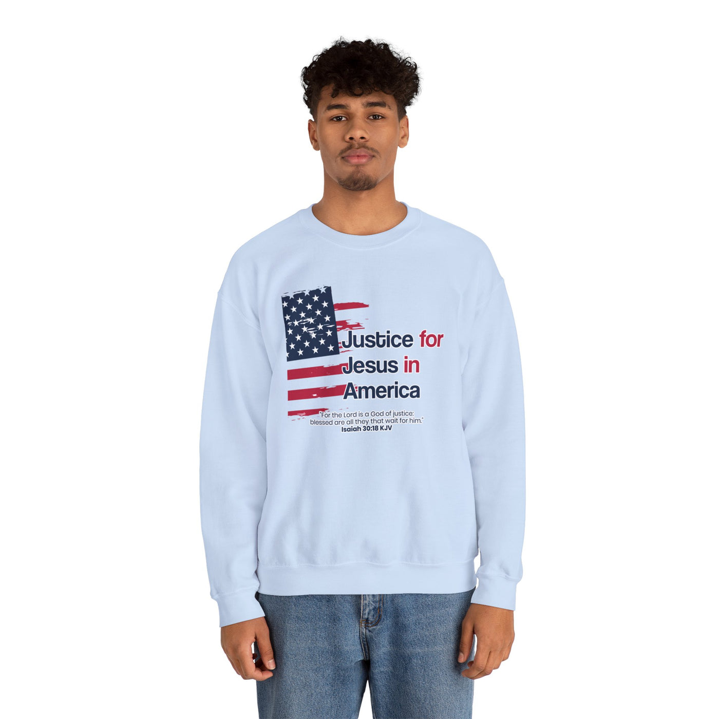 Justice For Jesus In America Unisex Heavy Blend™ Crewneck Sweatshirt