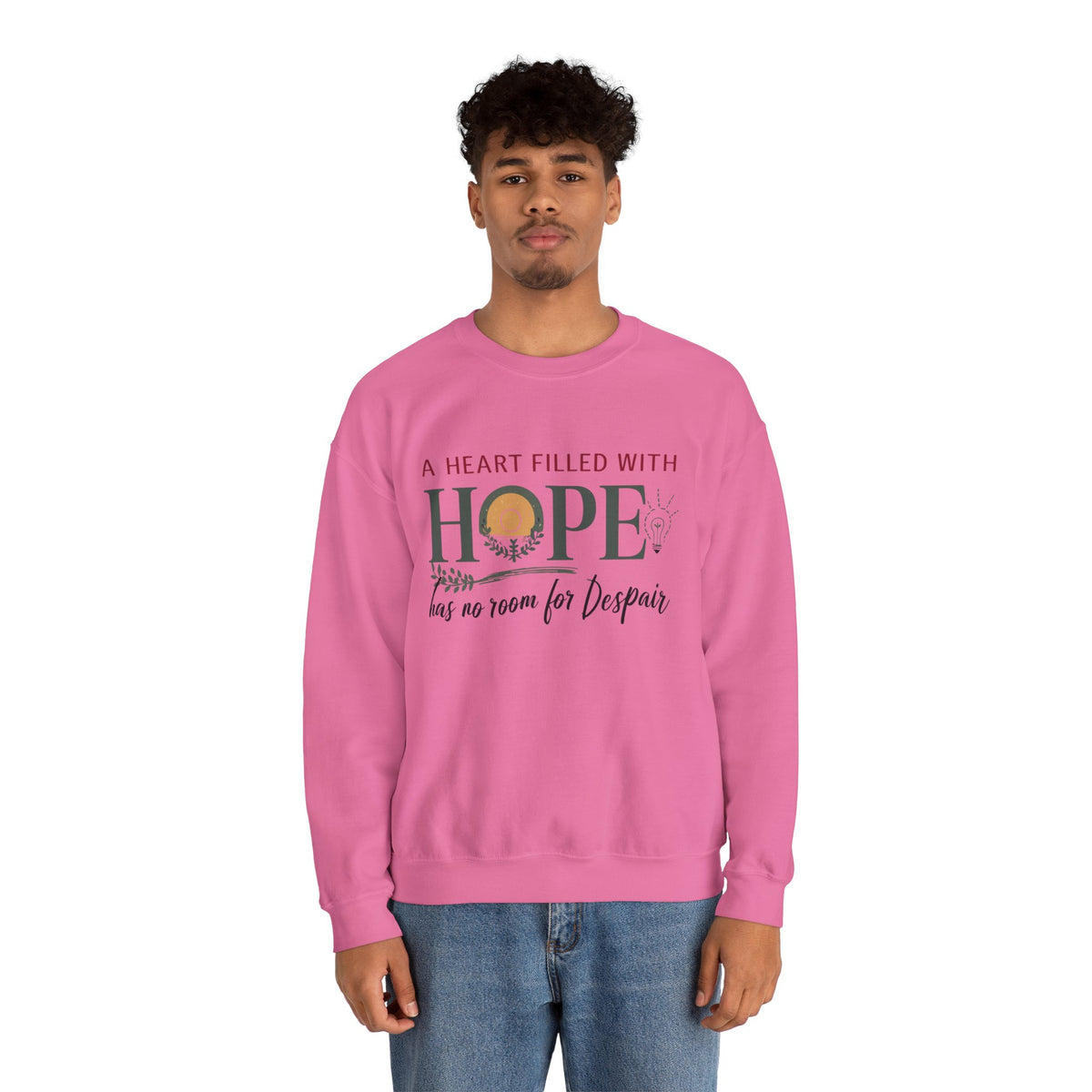 A Heart Filled With Hope Unisex Heavy Blend™ Crewneck Sweatshirt