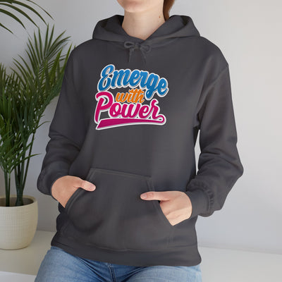 Emerge With Power Cartoon Design Unisex Heavy Blend™ Hooded Sweatshirt