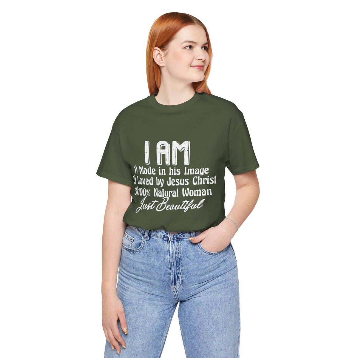 I Am Just Beautiful Woman Jersey Short Sleeve Tee