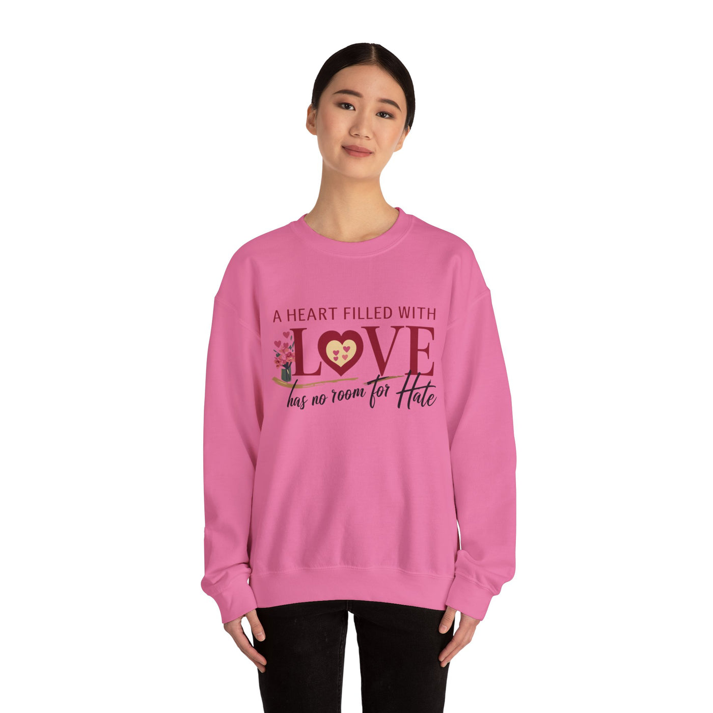 A Heart Filled With Love Unisex Heavy Blend™ Crewneck Sweatshirt