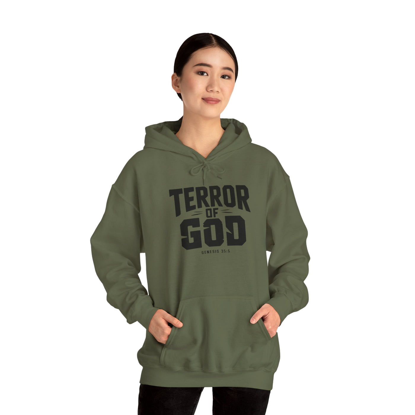 Terror Of God Genesis 33:5 Unisex Heavy Blend™ Hooded Sweatshirt, Black Design