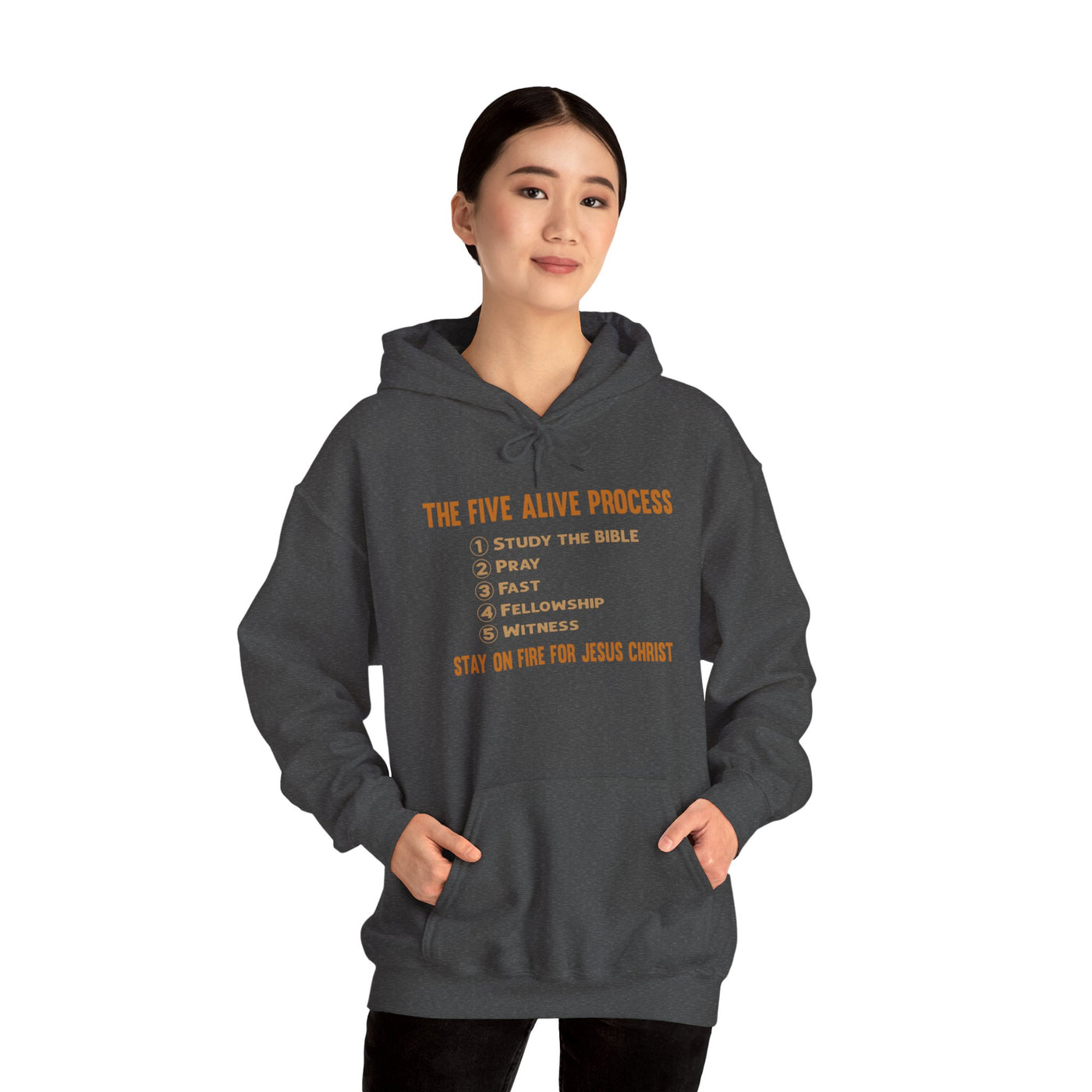 The Five Alive Process Text Based Unisex Heavy Blend™ Hooded Sweatshirt Unisex