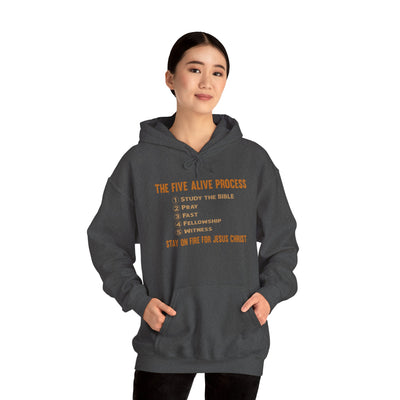 The Five Alive Process Text Based Unisex Heavy Blend™ Hooded Sweatshirt Unisex