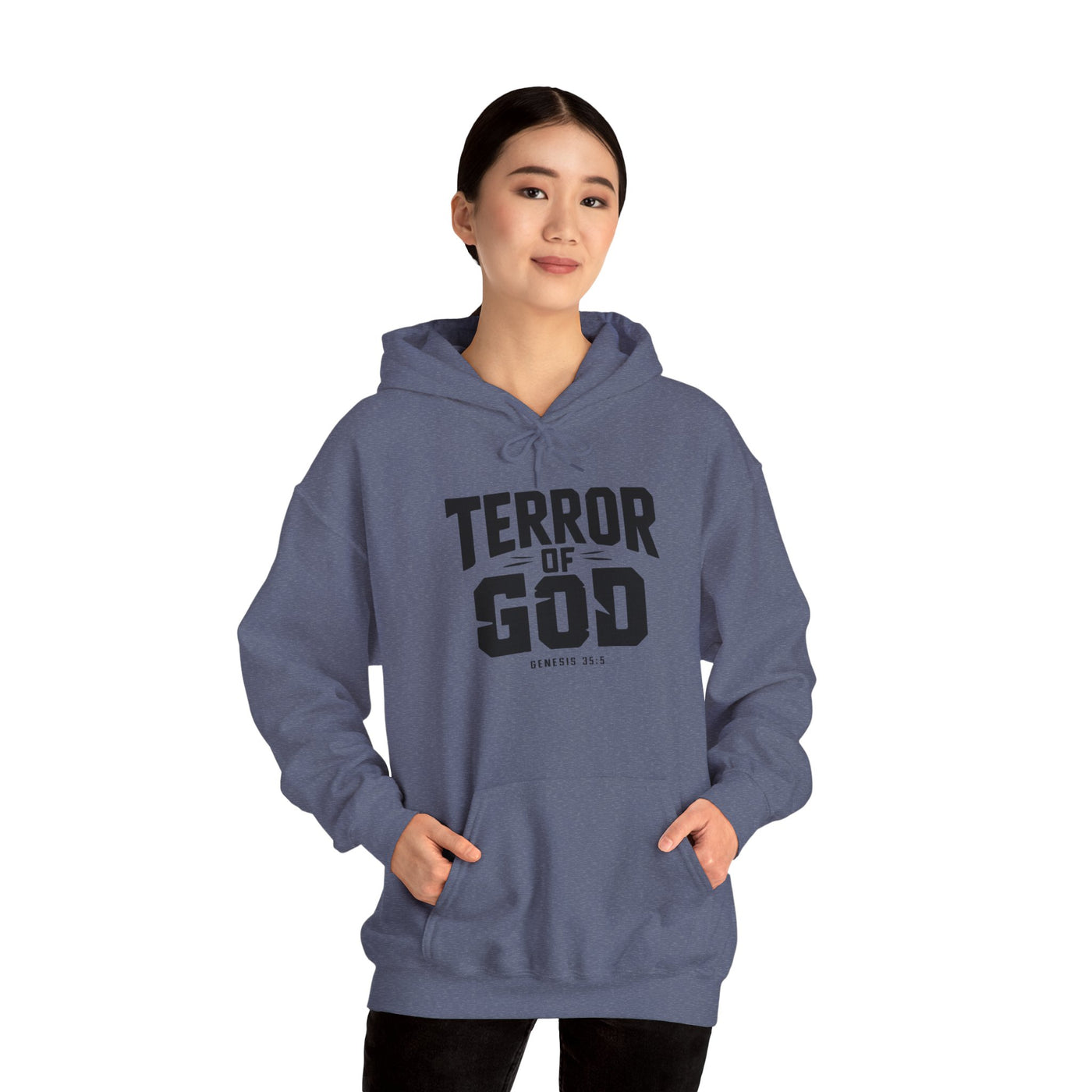 Terror Of God Genesis 33:5 Unisex Heavy Blend™ Hooded Sweatshirt, Black Design