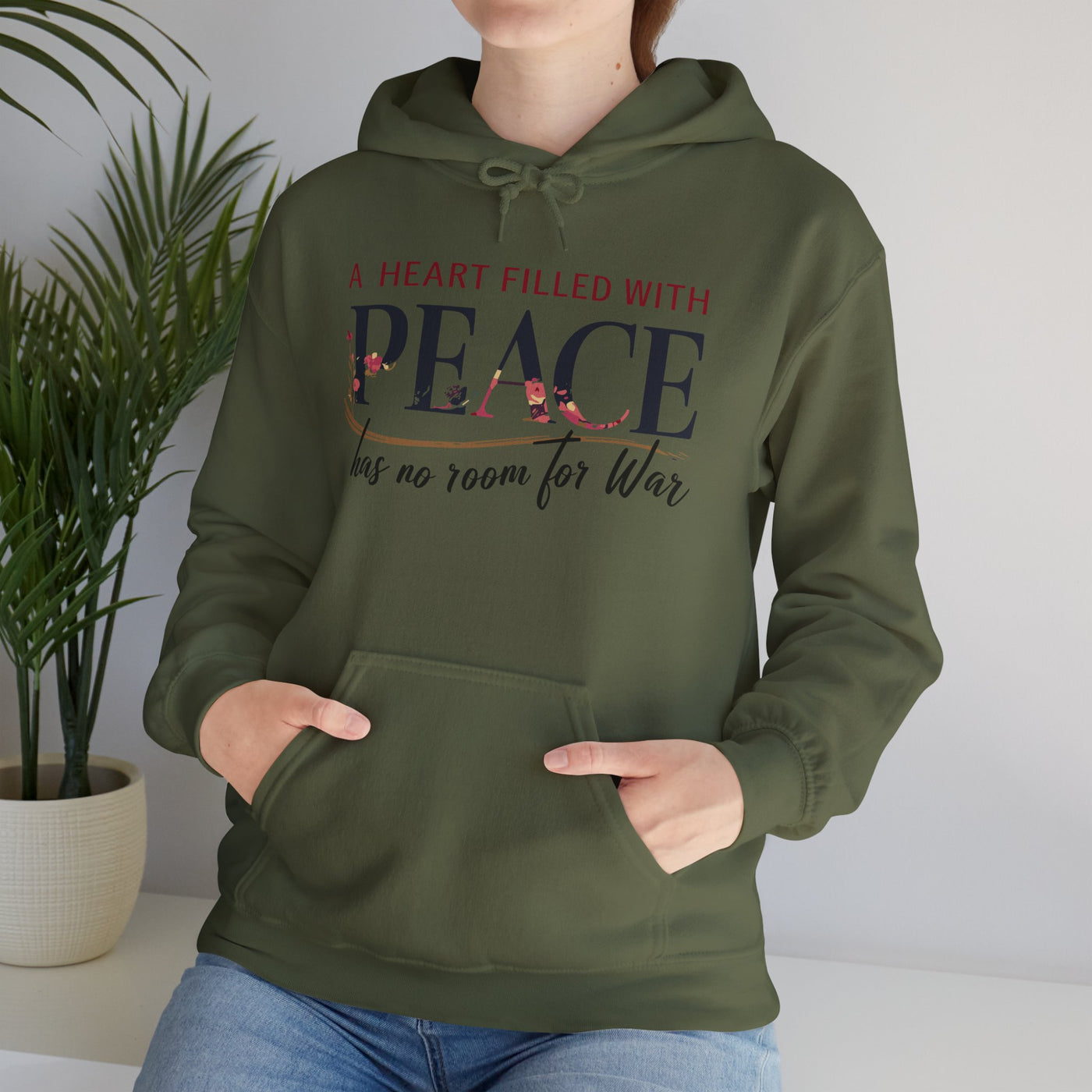 A Heart Filled With Peace Unisex Heavy Blend™ Hooded Sweatshirt