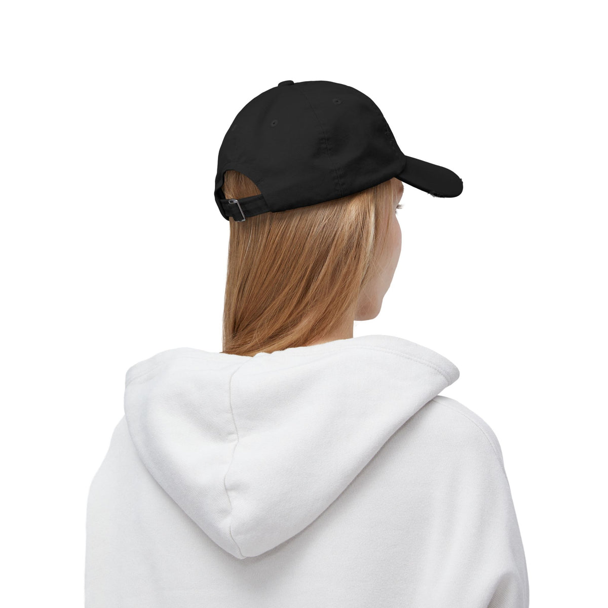 My God Made Me 100% Real Woman Distressed Cap, American Flag Designs