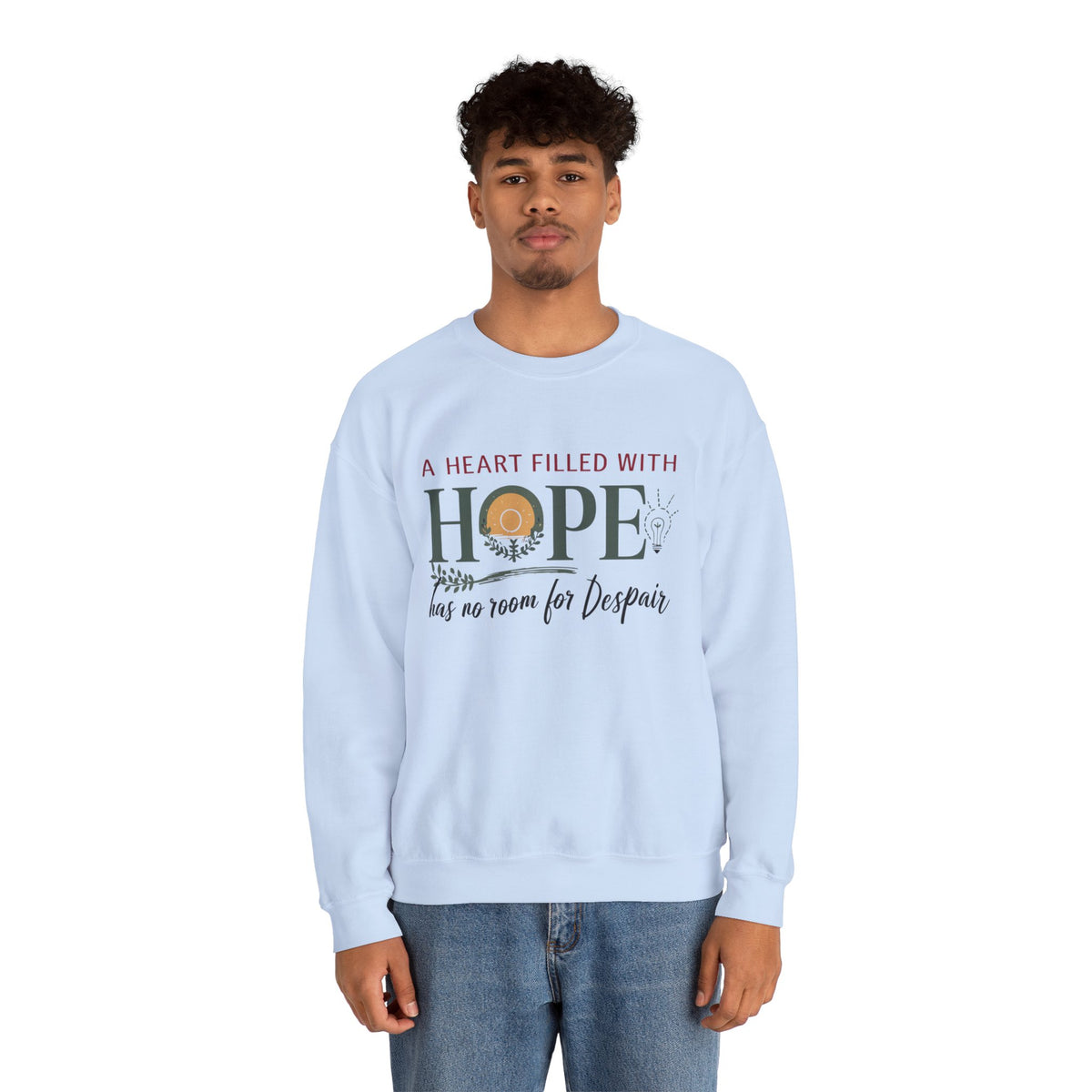 A Heart Filled With Hope Unisex Heavy Blend™ Crewneck Sweatshirt