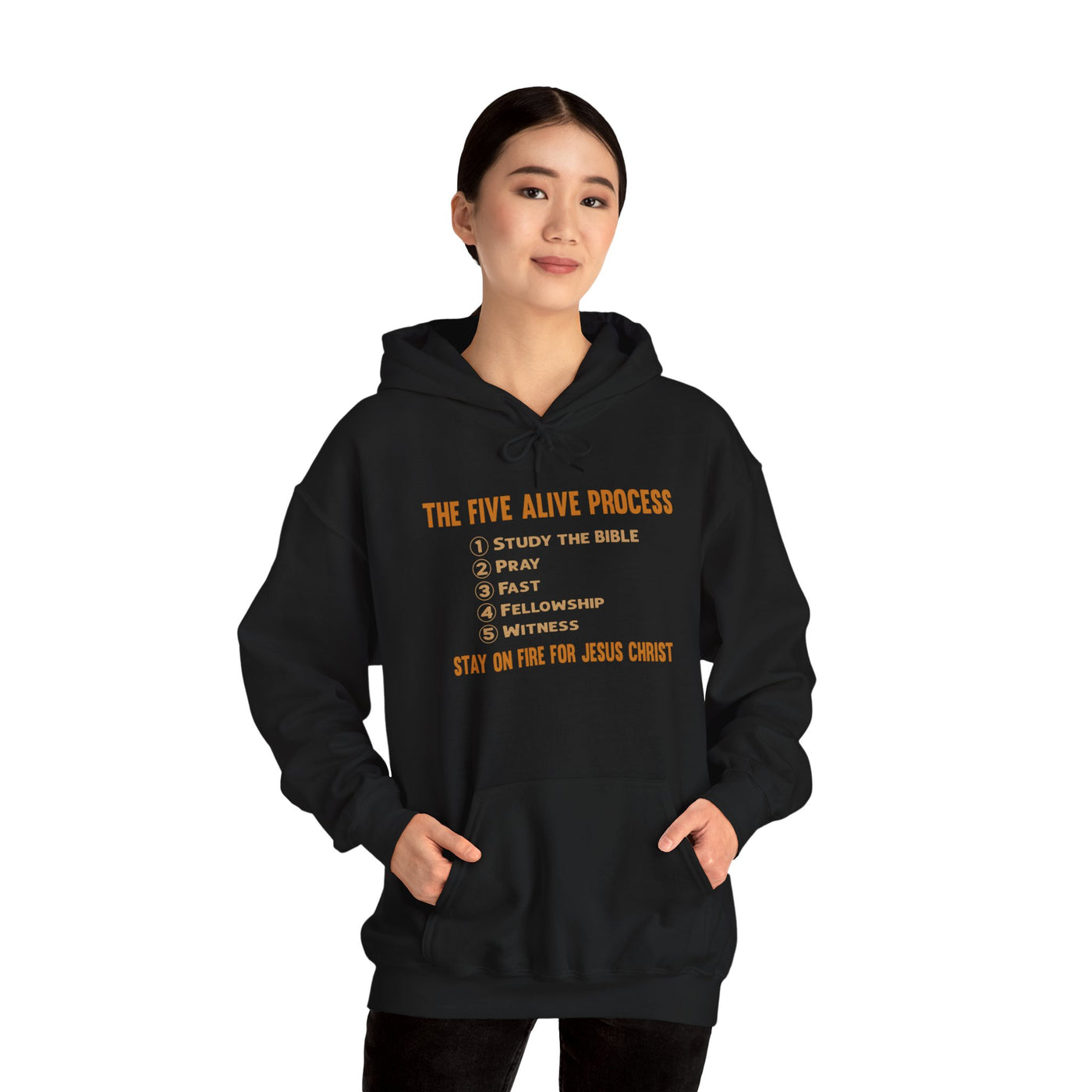 The Five Alive Process Text Based Unisex Heavy Blend™ Hooded Sweatshirt Unisex