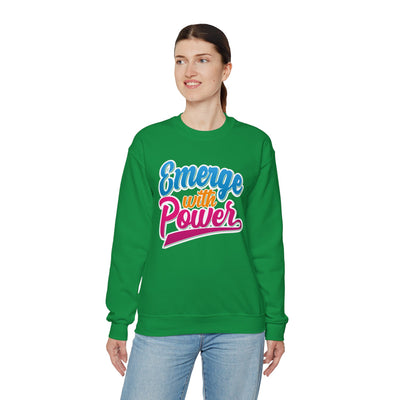 Emerge With Power Cartoon Design Unisex Heavy Blend™ Crewneck Sweatshirt