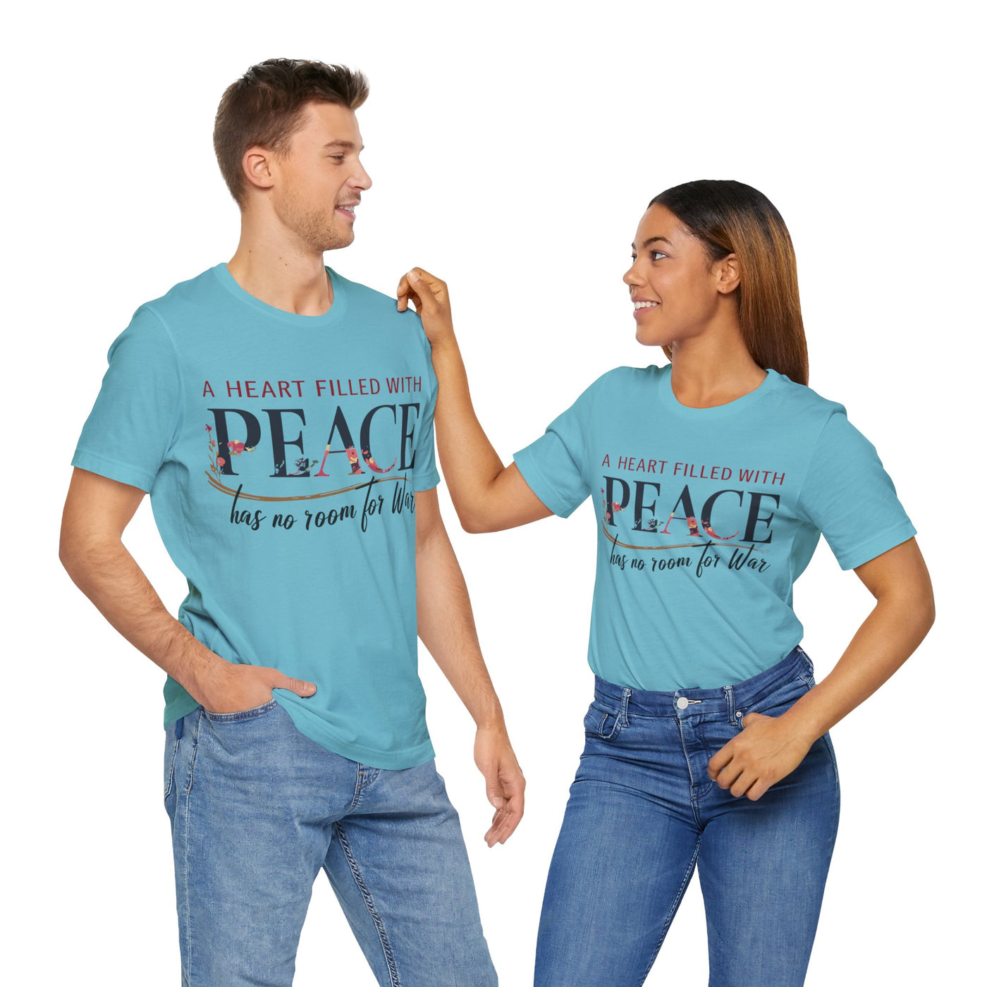 A Heart Filled With Peace Unisex Jersey Short Sleeve Tee