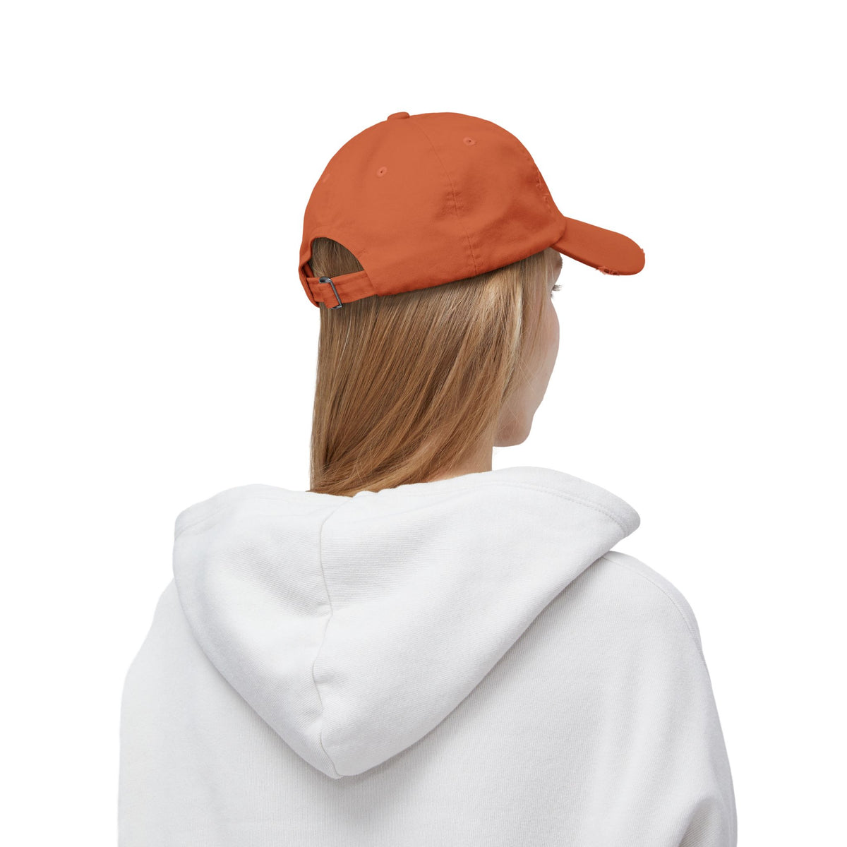 My God Made Me 100% Real Woman Distressed Cap
