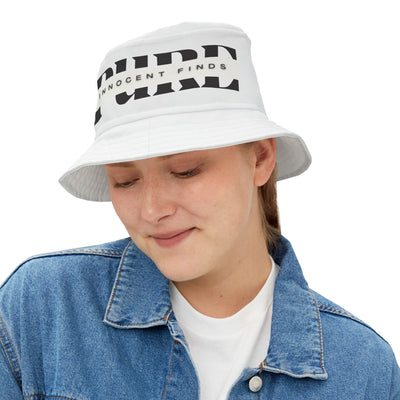 Pure Innocent Finds Unisex Bucket Hat, Black Design