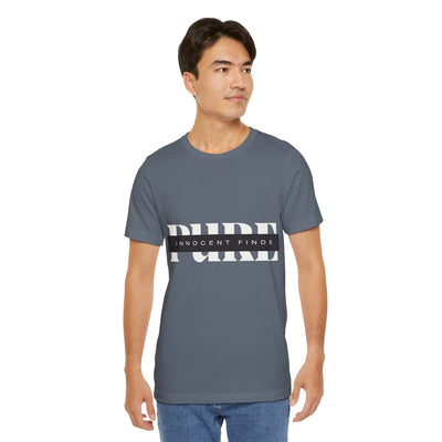 Pure Innocent Finds Unisex Jersey Short Sleeve Tee, White Design