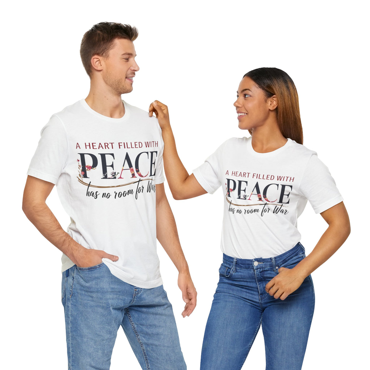 A Heart Filled With Peace Unisex Jersey Short Sleeve Tee