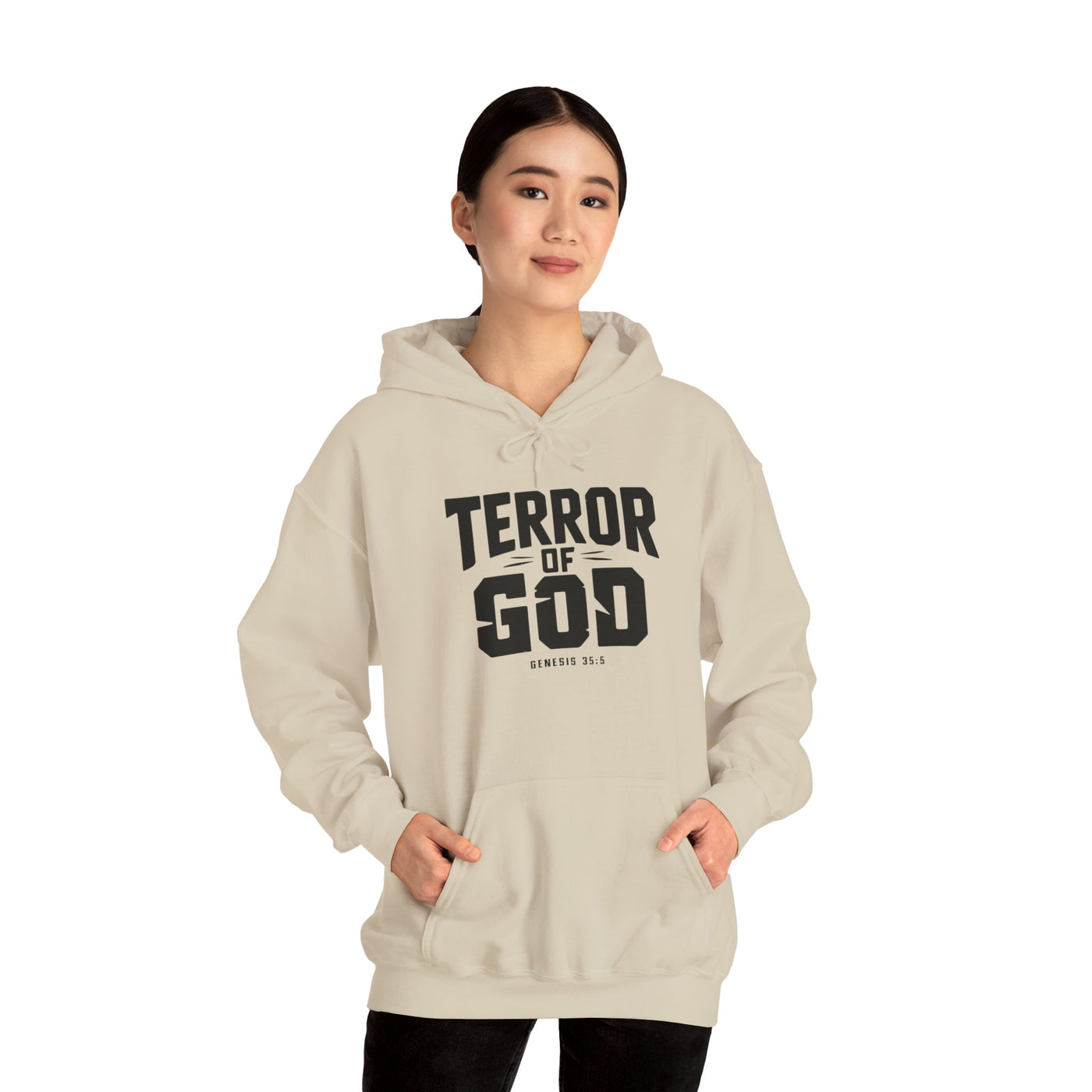 Terror Of God Genesis 33:5 Unisex Heavy Blend™ Hooded Sweatshirt, Black Design