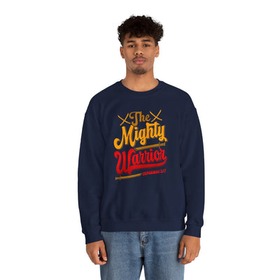 The Mighty Warrior Zephaniah 3:17 Unisex Heavy Blend™ Crewneck Sweatshirt