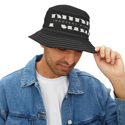 Pure Innocent Finds Unisex Bucket Hat, White Design