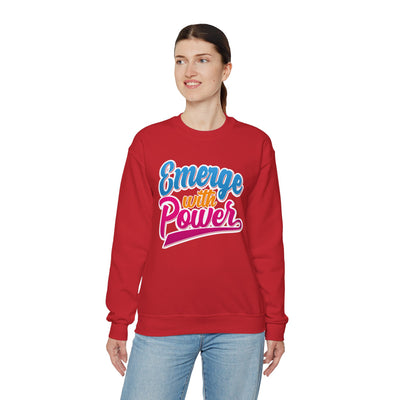 Emerge With Power Cartoon Design Unisex Heavy Blend™ Crewneck Sweatshirt