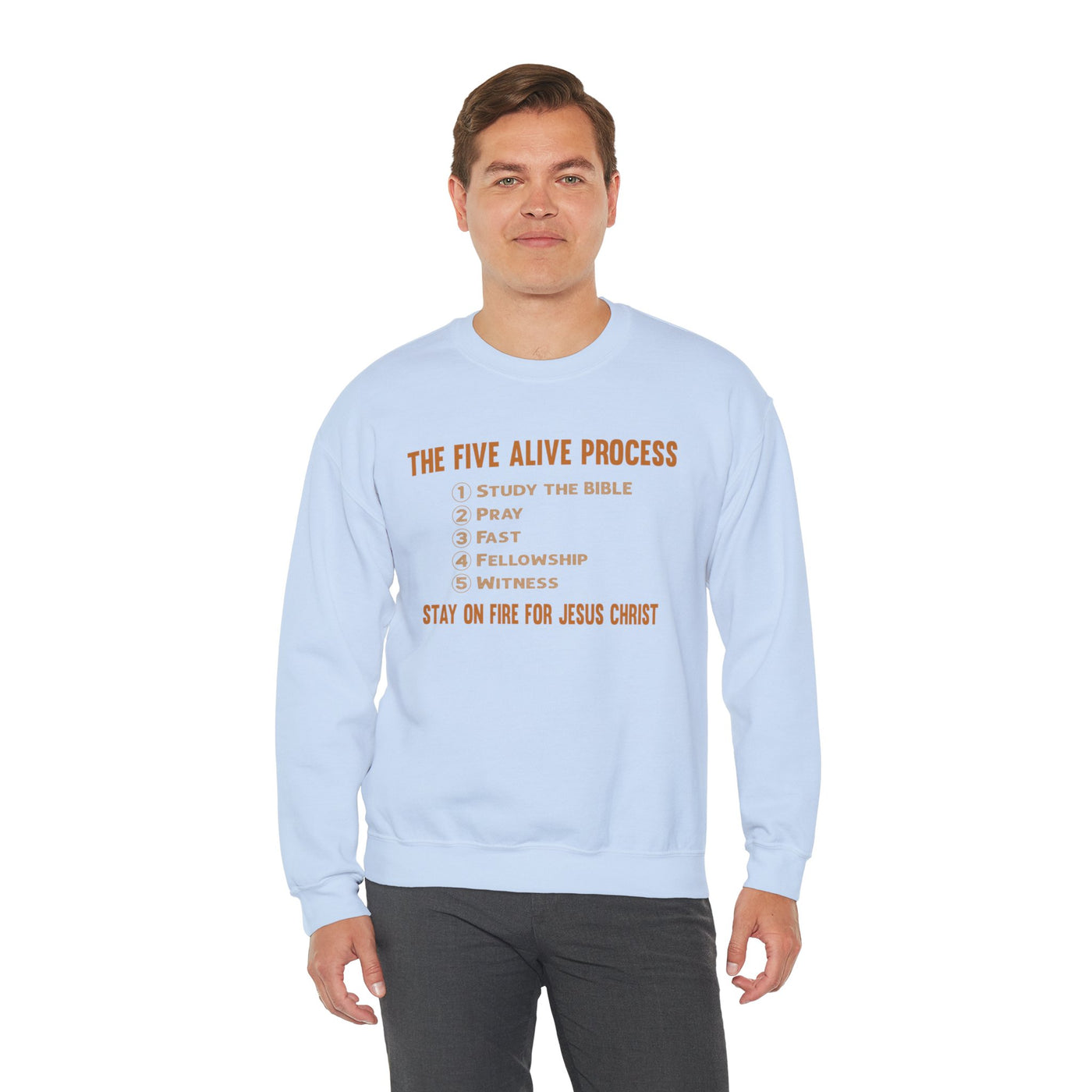 The Five Alive Process Text Based Unisex Heavy Blend™ Crewneck Sweatshirt,
