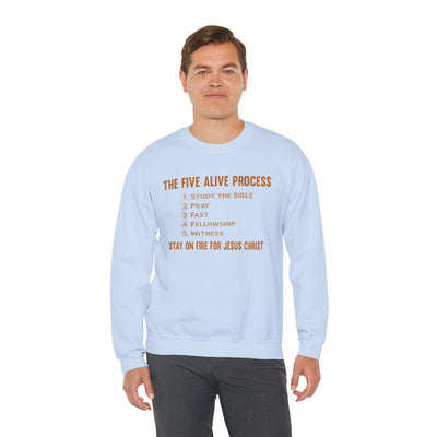 The Five Alive Process Text Based Unisex Heavy Blend™ Crewneck Sweatshirt,