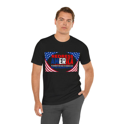 Redress America Unisex Jersey Short Sleeve Tee, American Flags