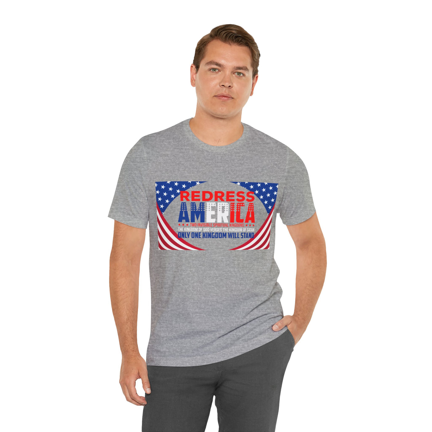 Redress America Unisex Jersey Short Sleeve Tee, American Flags