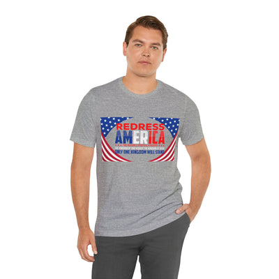 Redress America Unisex Jersey Short Sleeve Tee, American Flags