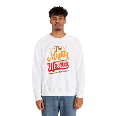 The Mighty Warrior Zephaniah 3:17 Unisex Heavy Blend™ Crewneck Sweatshirt