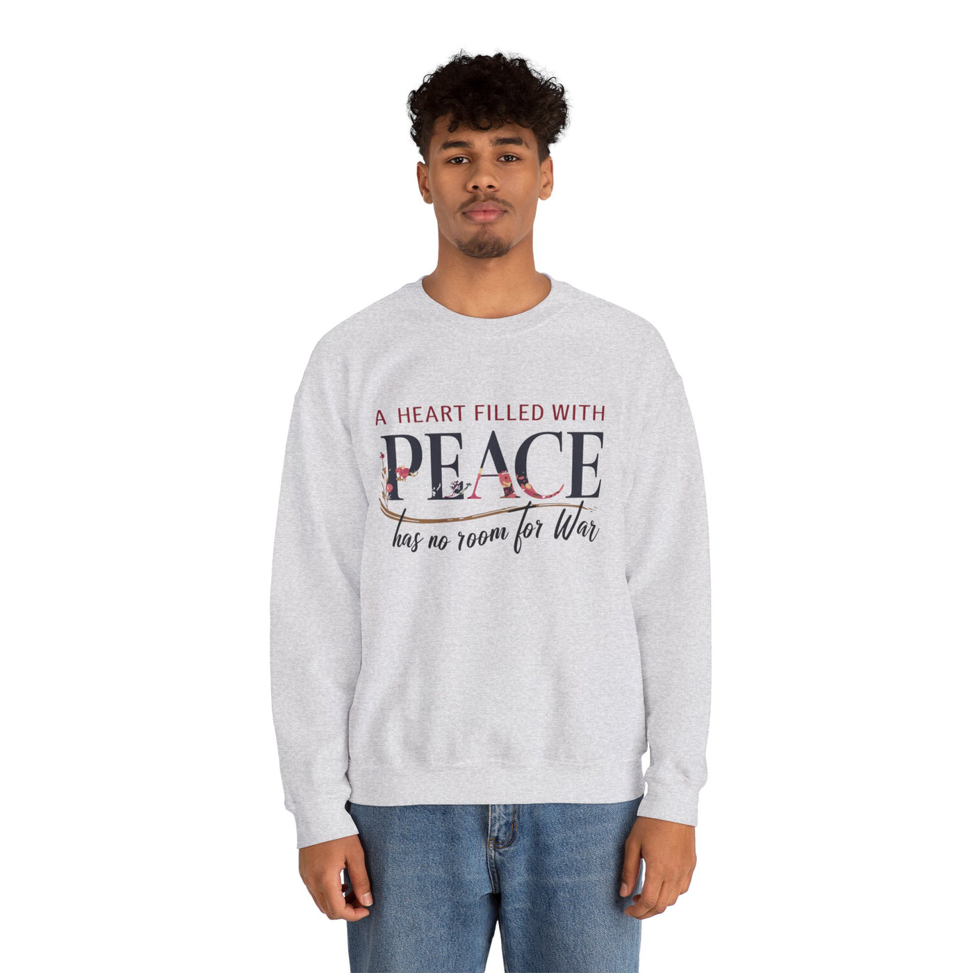 A Heart Filled With Peace Unisex Heavy Blend™ Crewneck Sweatshirt