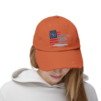 Justice For Jesus In America Unisex Distressed Cap